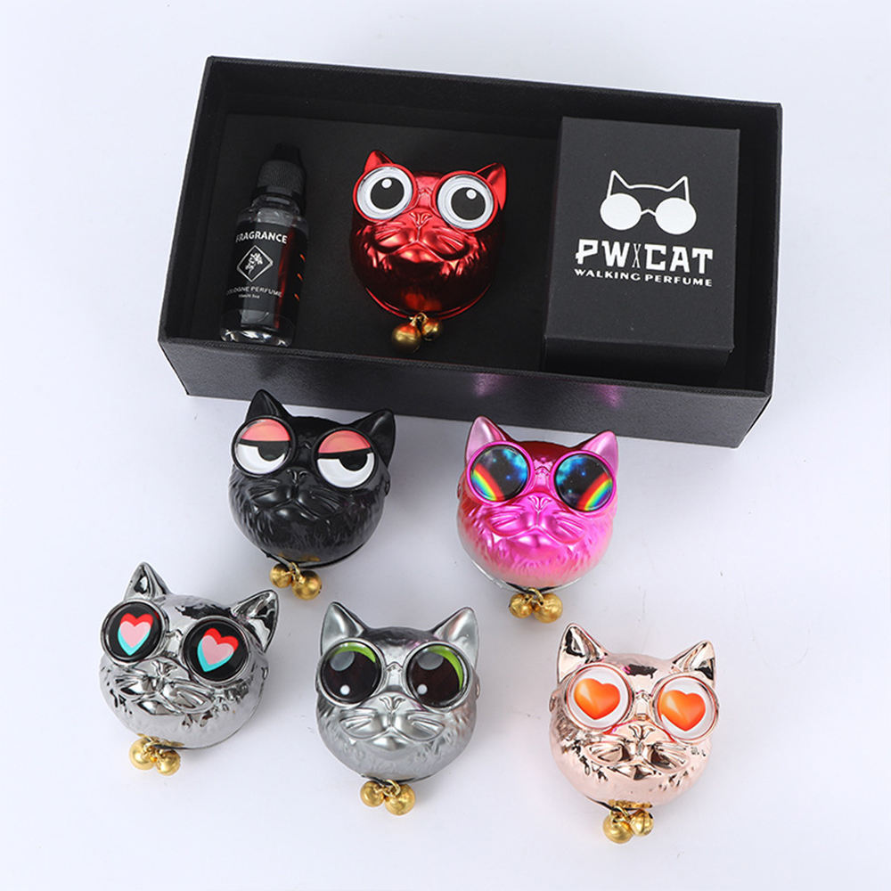 Cartoon Cute Cat Car Aromatherapy Air freshener Vent Clip Interior Accessories