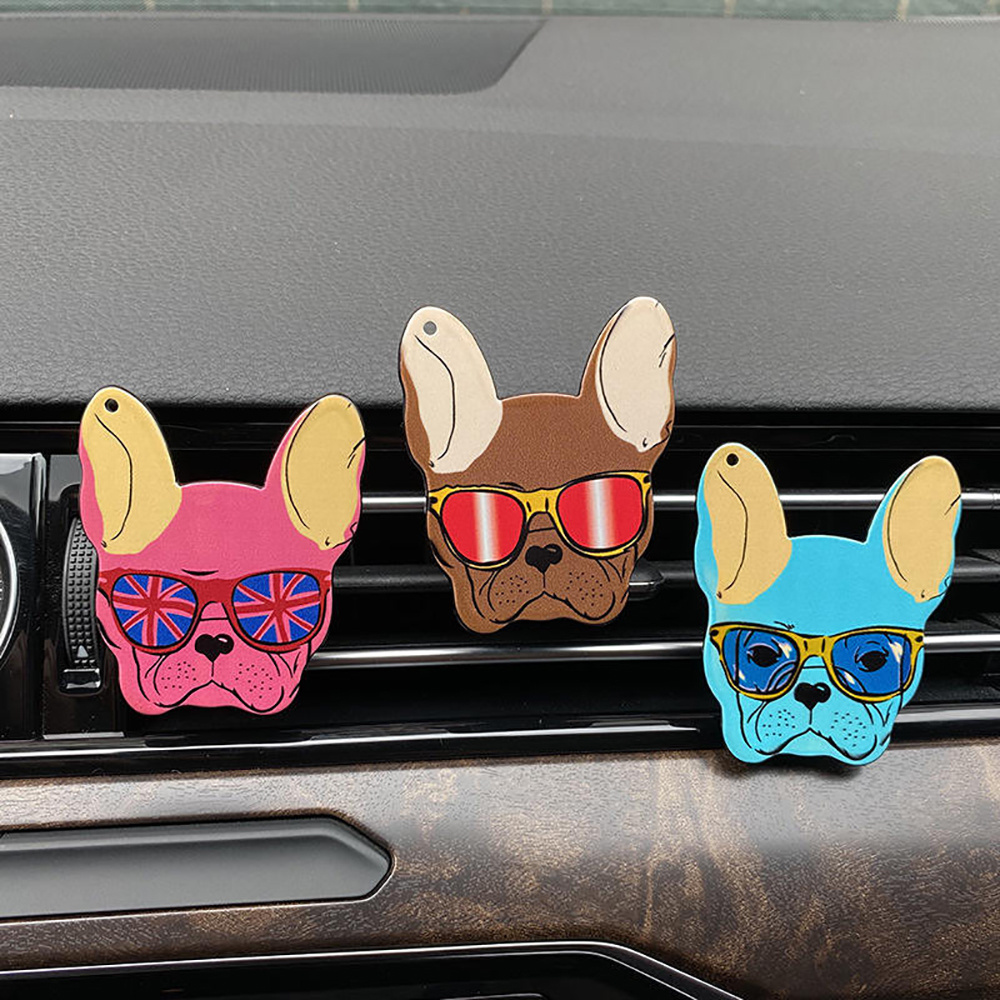 Car Aromatherapy Purifier Fragrance Pet Puppy With Sunglasses Diffuser French Bulldog Car Air Freshener