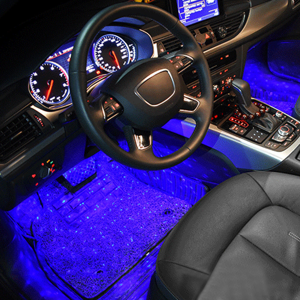 RGB Voice Control Star Light Auto Led Colorful Floor Mats Ceiling Led Atmosphere Lights Interior Light Car Lamp