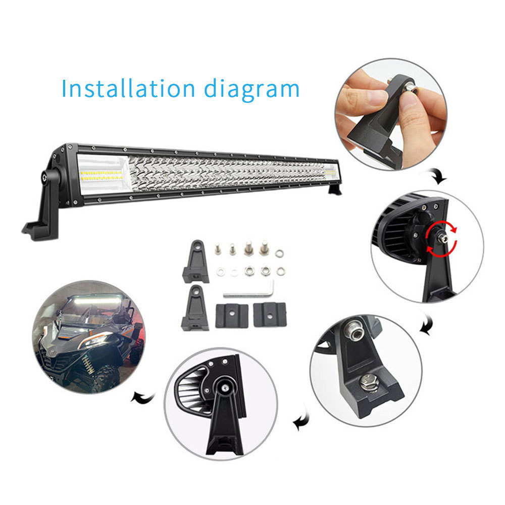 Car LED Headlight Strip Lights Truck Spotlights Modified Off-road Roof Lights Far and Near Counter-attack Lights