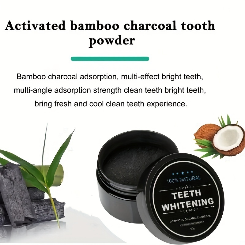 All Natural Private Label Activated Charcoal Toothpowder 30g Mint Flavor Teeth Whitening Powder For Oral Cleaning