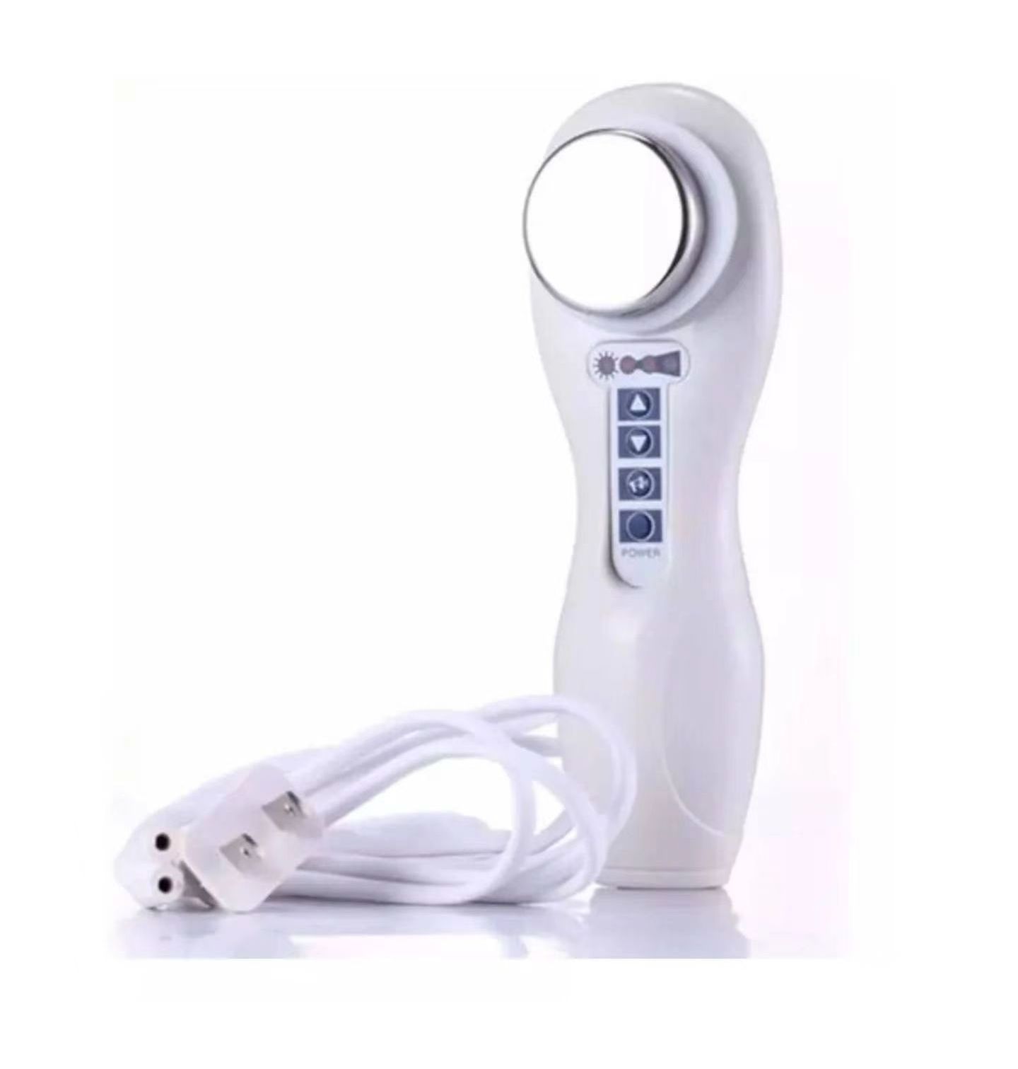 hand held  ultrasound Massager facial neck lift vibration beauty device rf ems led photon beauty device