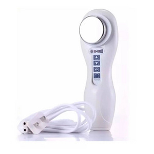 hand held  ultrasound Massager facial neck lift vibration beauty device rf ems led photon beauty device