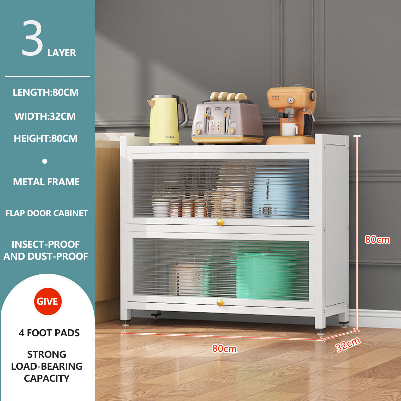 Multi-functional appliance display rack, living room bedroom miscellaneous storage cabinet shelves with doors