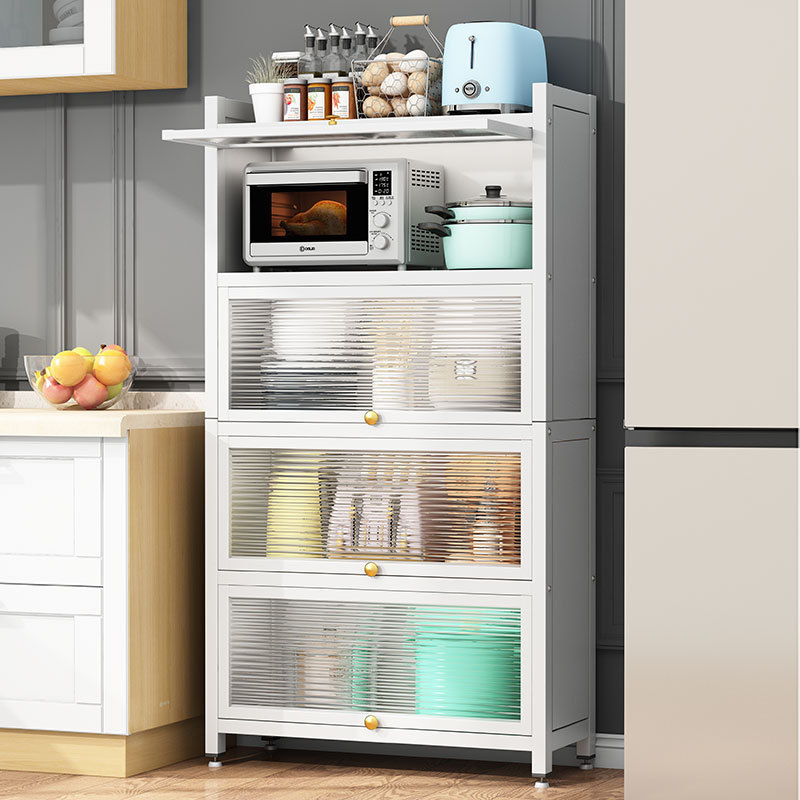 Multifunction kitchen storage for small appliances living room bedroom balcony metal storage cabinets