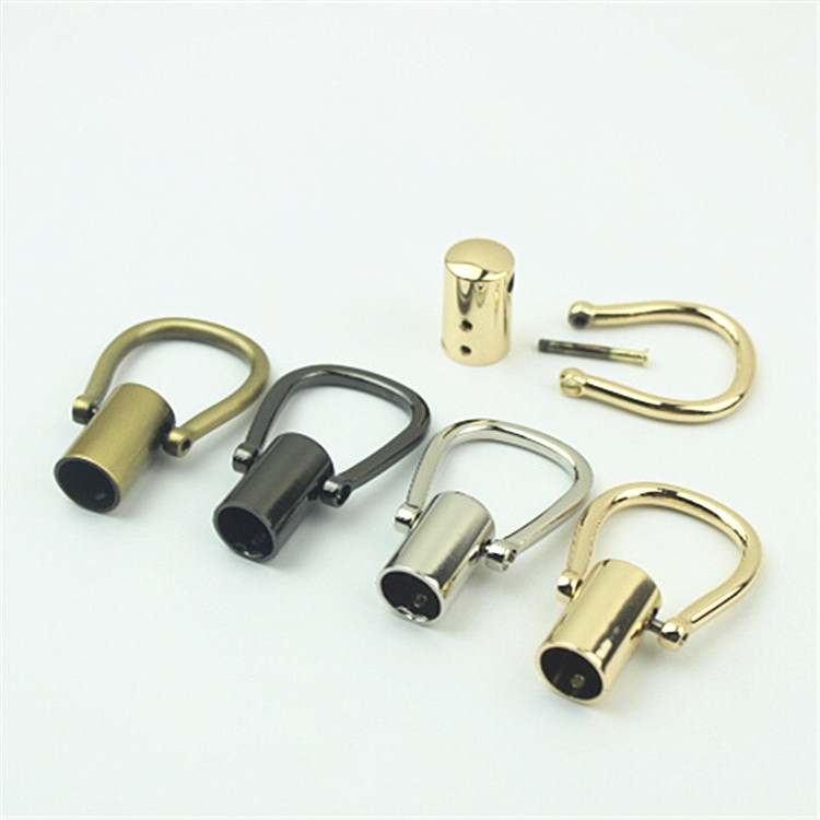 Diy Handmade Luggage Handbag Leather Bag Accessories Golden Metal Activity Screw Clasp Hand Hook Handle Hardware