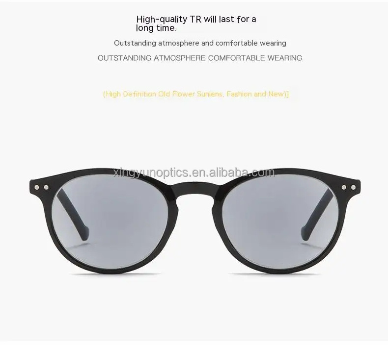 2023 Sun Reading Glasses Fashion Retro Sunglasses Men Womens Round Shape Frame With Reading UV400 Grey Lenses Reading Glasses