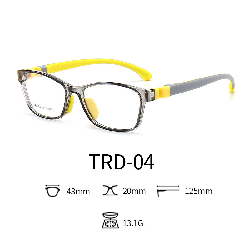 Fashion kids flat mirror TRD-04 glasses frame silicone anti-blue glasses