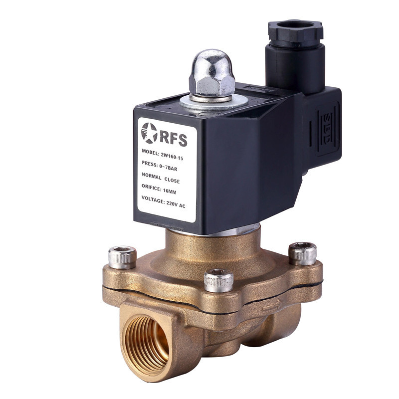 2w160-15 2W Series Direct Acting Solenoid valve Brass Stainless Steel Waterproof Normally Closed 2/2 way Solenoid Valve