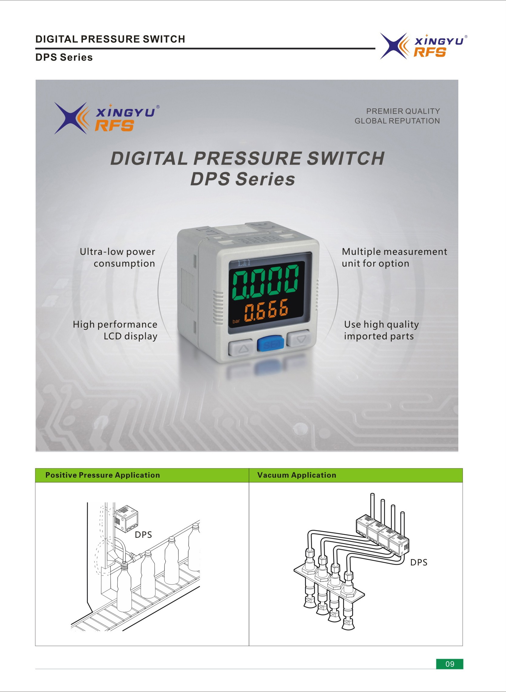 High Precision LCD Digital Display Air Pressure Controller Digital Pressure Sensor 0.01Kpa Digital Pressure Switch