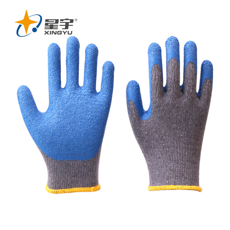 13Gauge Garden Gloves latex rubber coated wrinkle palm construction Labor architecture handling working gloves for hand