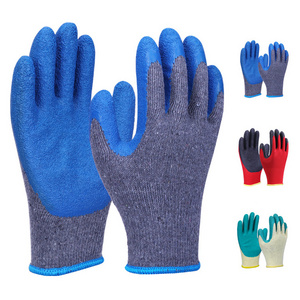 13Gauge Garden Gloves latex rubber coated wrinkle palm construction Labor architecture handling working gloves for hand