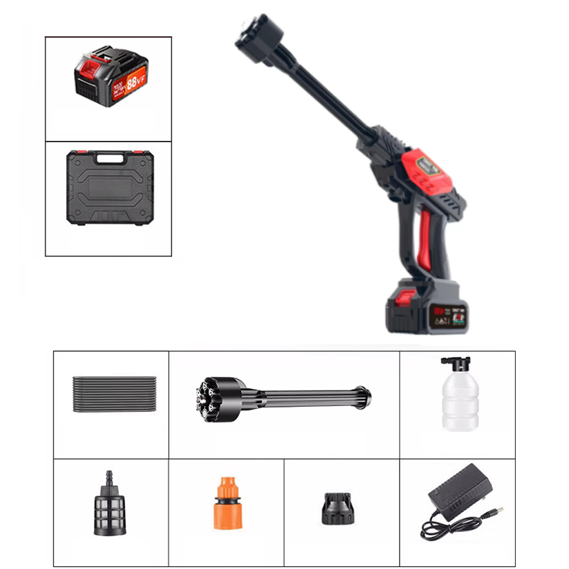 Cordless Portable Power Washer Pressure Car Machine Electric Wireless High Pressure Car Washer Gun with Rechargeable Battery