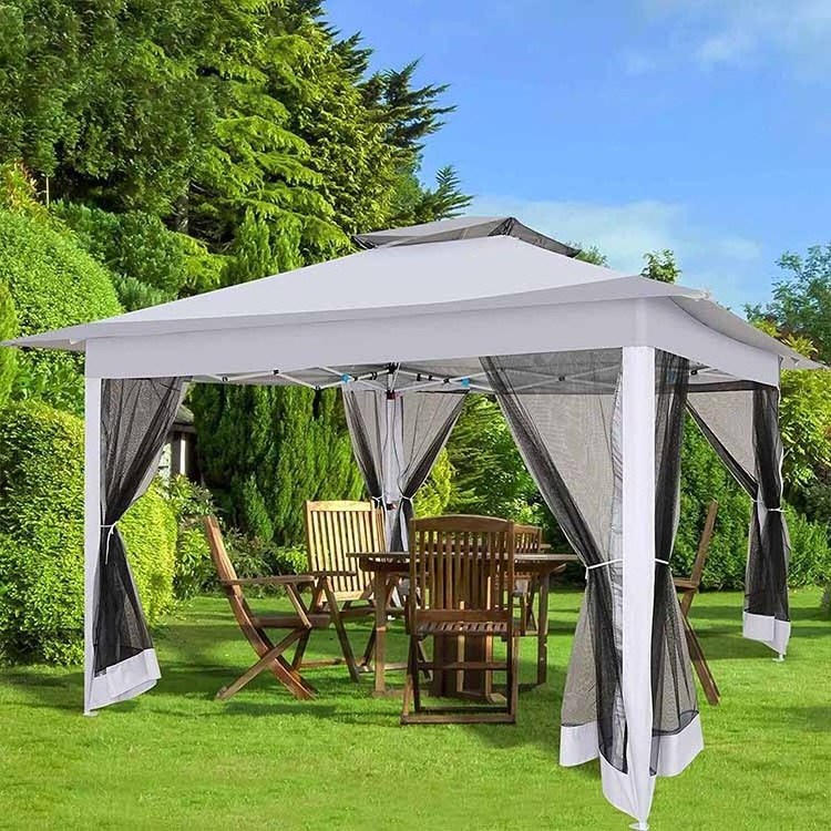 XZ OEM ODM Modern Outdoor Furniture Garden Patio Tent Steel Frame Pavilion With Mosquito Netting Gazebo