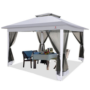 XZ OEM ODM Modern Outdoor Furniture Garden Patio Tent Steel Frame Pavilion With Mosquito Netting Gazebo