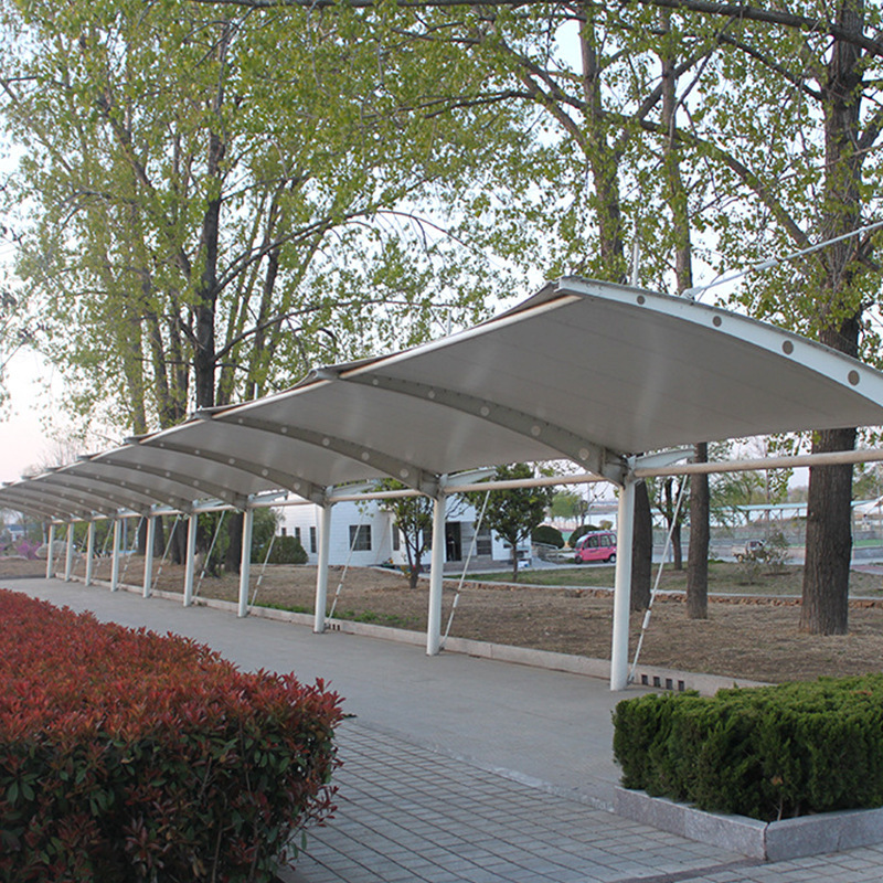 XZ OEM ODM Customized wholesale waterproof solar steel transparent plastic cover sheet pc metal Membrane Structure carports