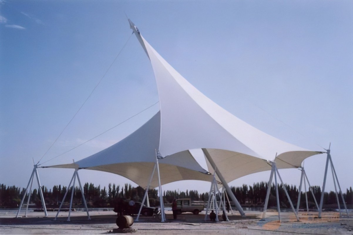 XZ OEM ODM buy basketball court tent canopy shade umbrella tensile ptfe car parking steel structure membrane roof