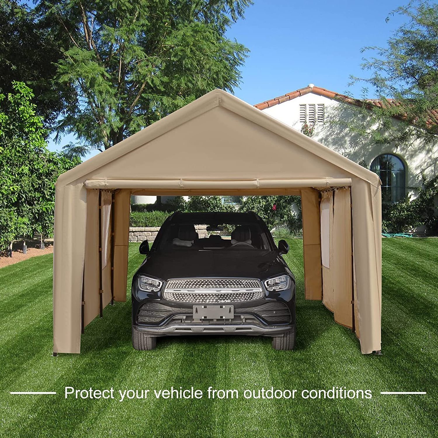 XZ OEM ODM Custom Outdoor Car Shelter 20X20 Heavy Duty Carports For Car Parking Tent Portable Folding Car Garage Canopy Tent