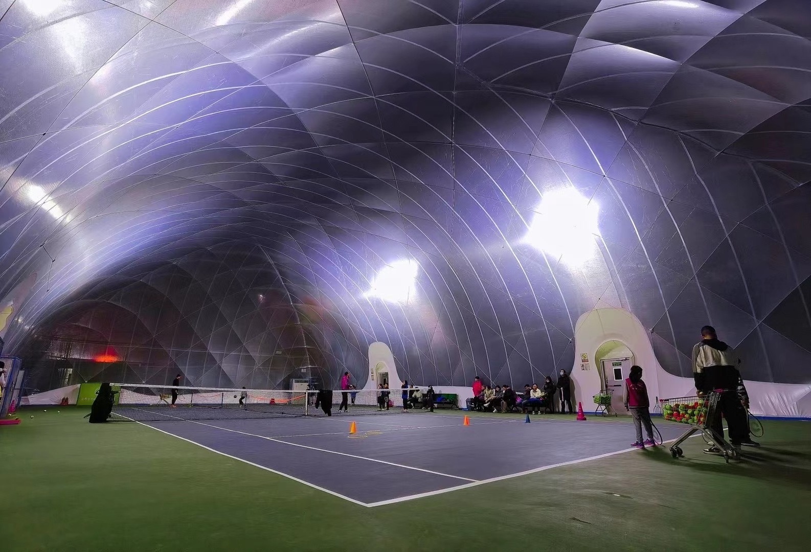 XZ OEM ODM 2024 hot sale tennis court soccer field basketball field domes air support etfe membrane structure shade