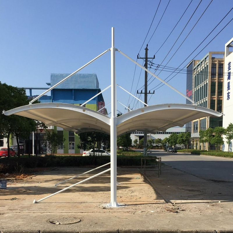 XZ OEM ODM Customized wholesale waterproof solar steel transparent plastic cover sheet pc metal Membrane Structure carports