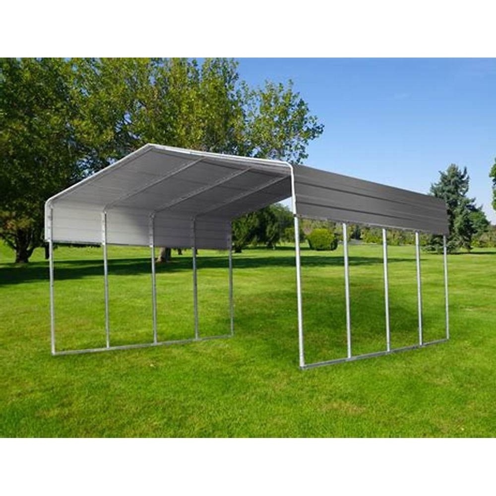 XZ OEM ODM outdoor steel mobile flat pack garage shed shelter foldable metal frame portable carport for car