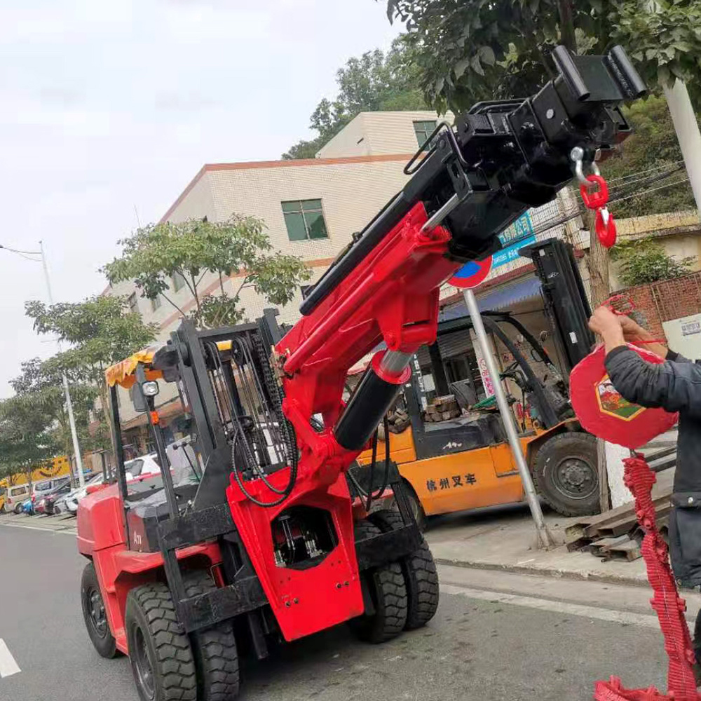 Forklift crane all-in-one machine special flying arm 3 ton 5t8 foldable arm small hydraulic lifting truck mounted crane