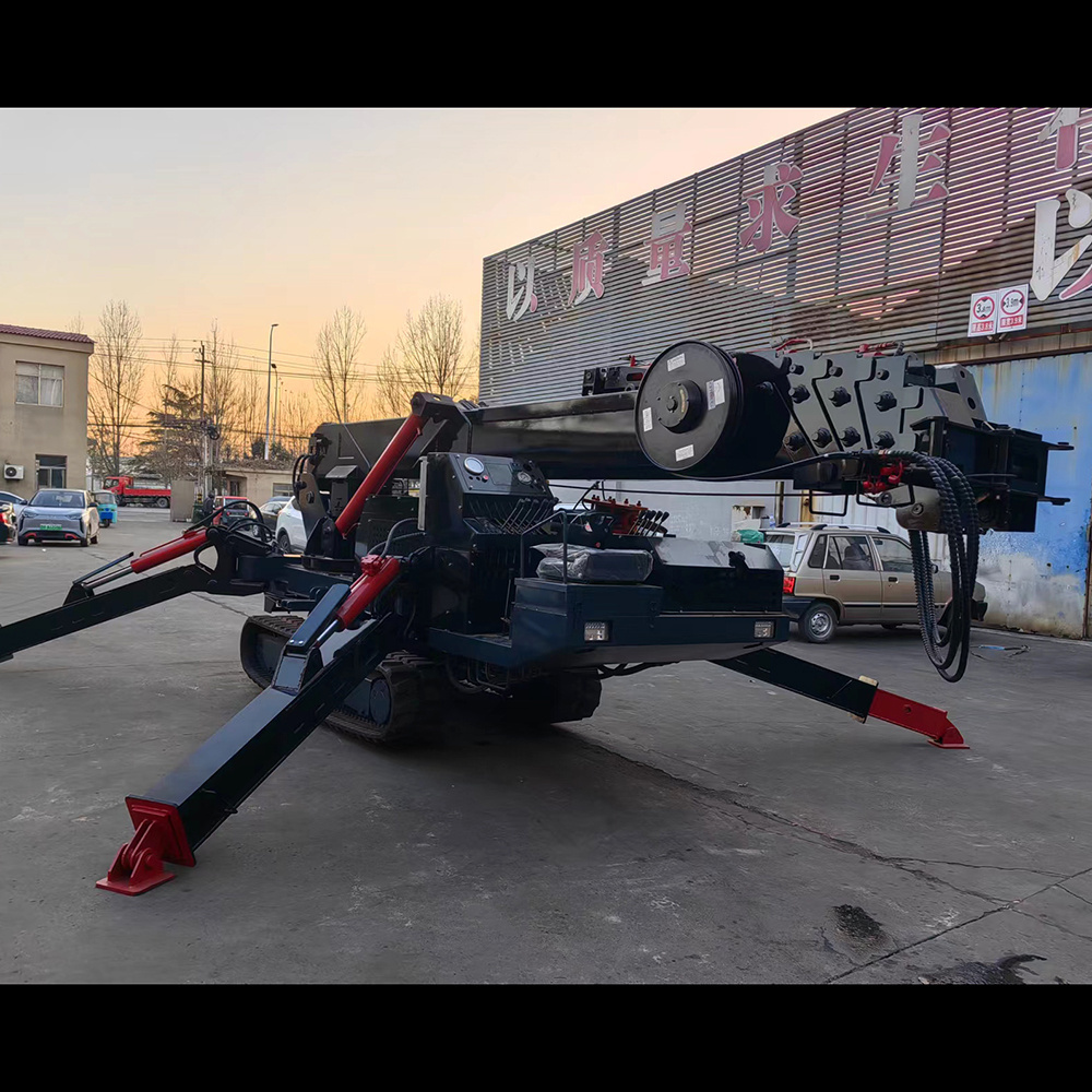 12 ton full-slewing boom type small crawler crane spider crane