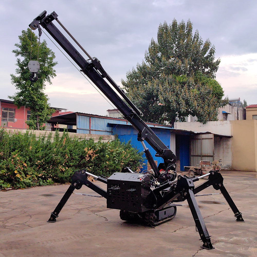 12 ton full-slewing boom type small crawler crane spider crane