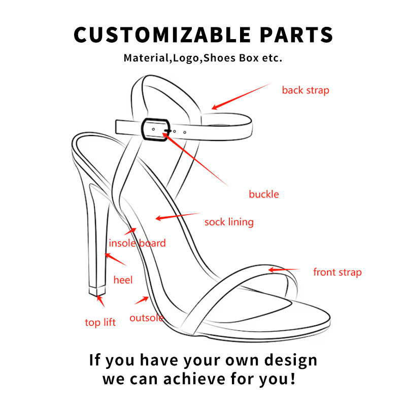 Custom Logo Women Customize Square Toe 10cm Ladies Unique High Heels Sandal Manufacturing Custom With Metal Strange Heel