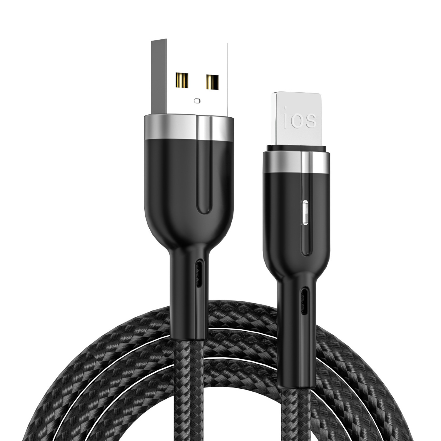 2.4A 3A Fast Charging Intelligent Automatic Power off USB Charging Data Cable  with LED indicator