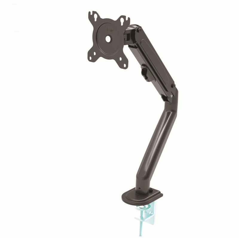 Gas Spring Flex Single Monitor Arm Desktop VESA Monitor Arm Black Powder Coated