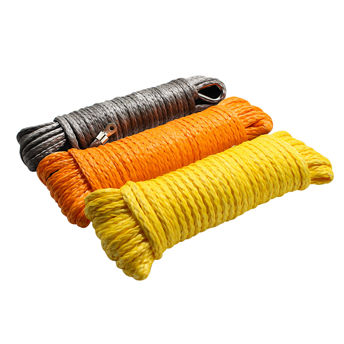 High Strength Synthetic UHMWPE Twisted and Braided Custom Winch Rope