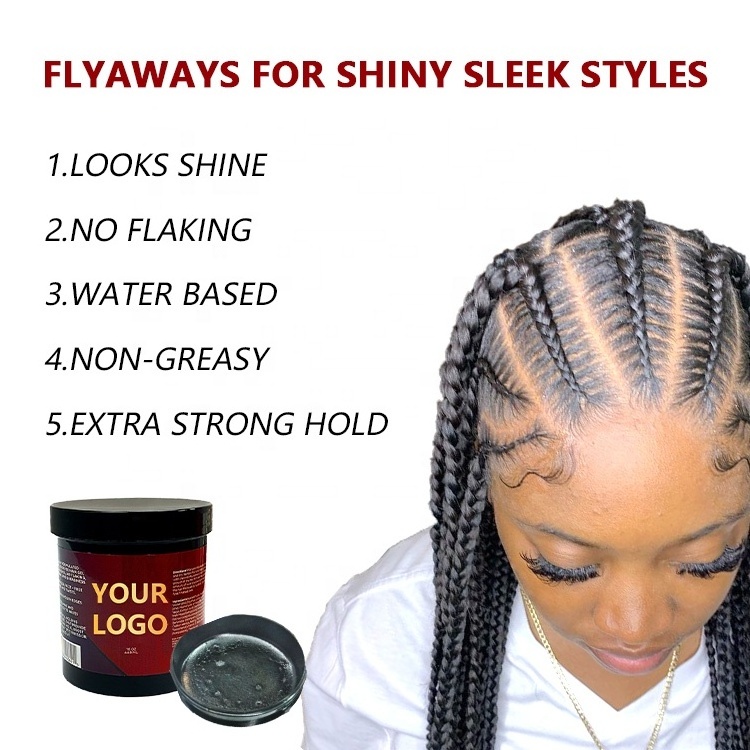 private label edge control 4c hair styling strong available african loc n hair gel Stong Hold Tamer gel braid gel