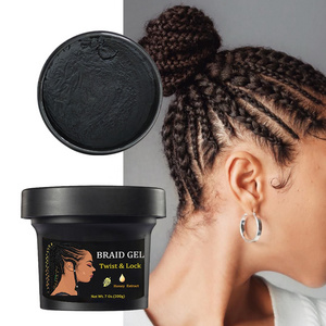 48 Hour Strong Hold Fast Drying Braiding Gel Moisturizing Loc Gel Anti Itch Cool Scalp Braid Gel Extra Hold for Twists Styling