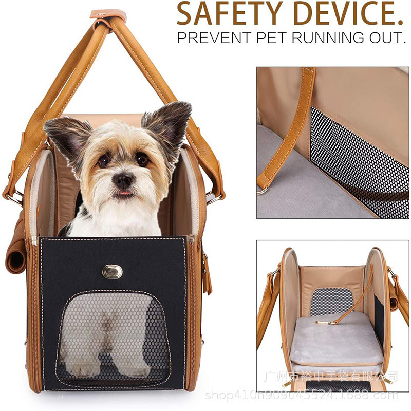 Foldable Waterproof Premium Nylon Pet Travel Portable Bag Carrier for Cat and Small Dog