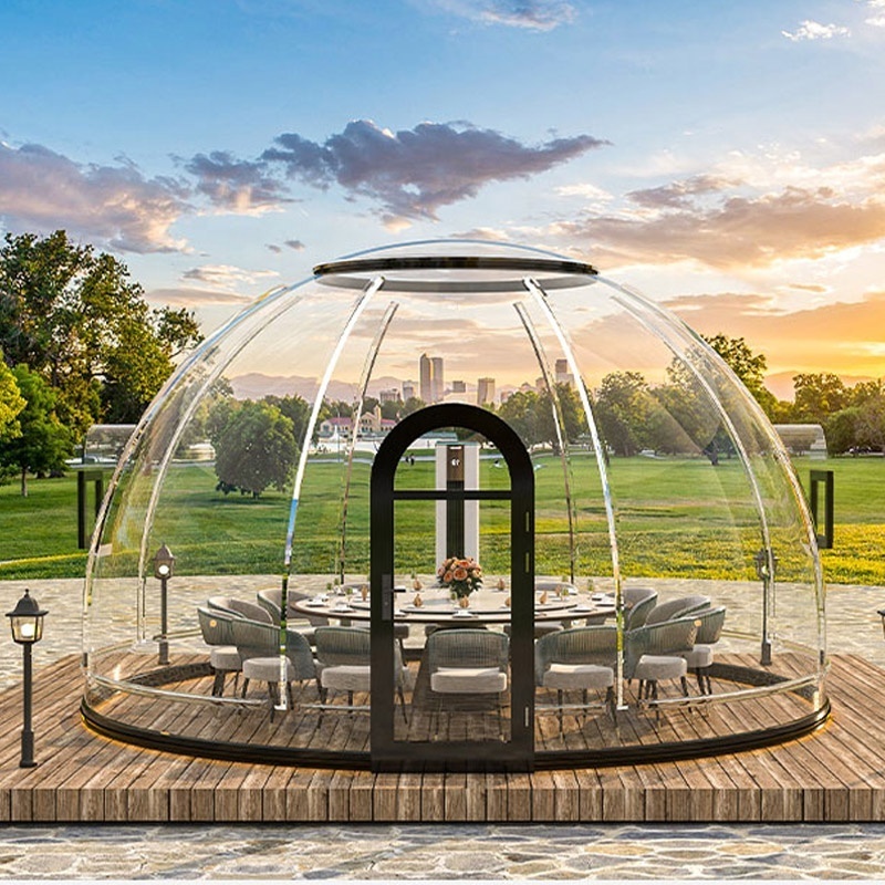 solar roof plastic polycarbonate polycarbonate dome pc outdoor dome tent transparent bubble tent