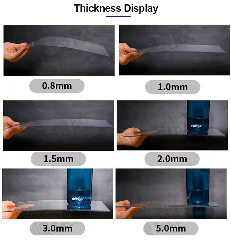 SINHAI Customized Size 0.8mm Thickness Marble Flat 1mm Thick Tinted Opal Fireproof Plastic Solid Polycarbonate Sheet