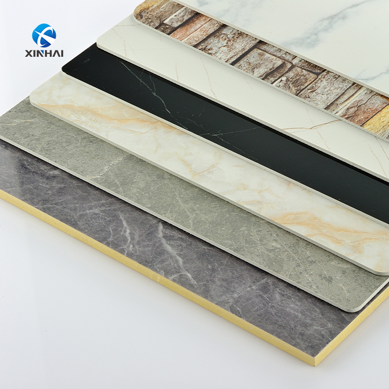 Xinhai 100% Eco-Friendly Construction Material Popular Wall Decoration Waterproof Laminas De Pvc Marble Sheet