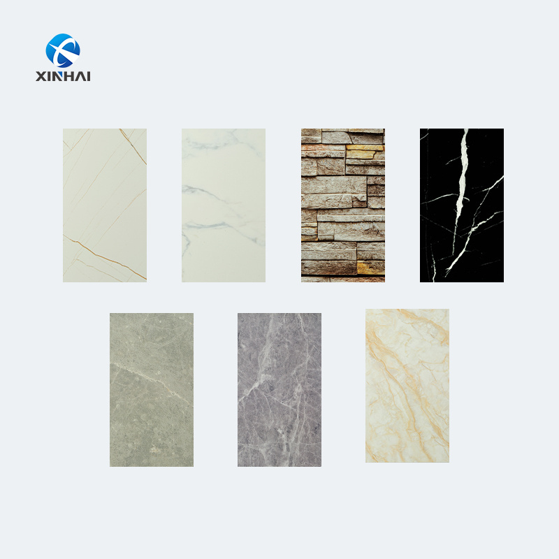 Xinhai 100% Eco-Friendly Construction Material Popular Wall Decoration Waterproof Laminas De Pvc Marble Sheet