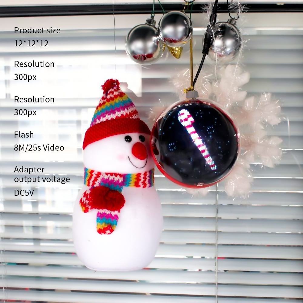 New Design Christmas Ball 3D Holographic Projector Ornaments Mini Colorful 3d Hologram Fan Christmas Tree Ball