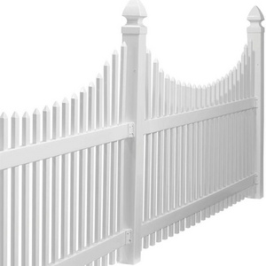 scallop vinyl picket fence white plastic pvc picket fence panel with gate