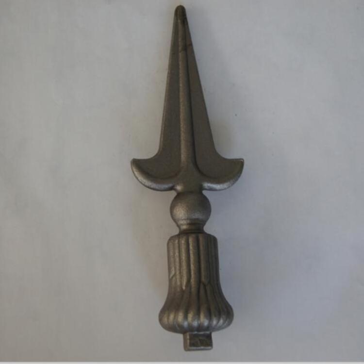 2023 hot sale  Decorative Yard fence finials iron for flowers Metal forged Spearhead  component anti-climb iron gate