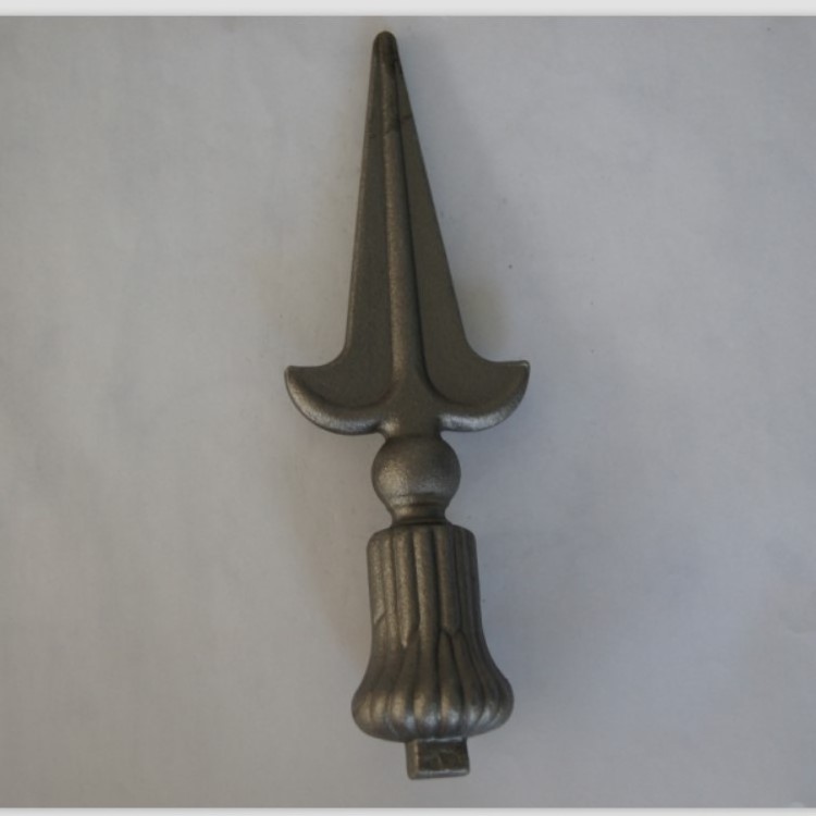 2023 hot sale  Decorative Yard fence finials iron for flowers Metal forged Spearhead  component anti-climb iron gate