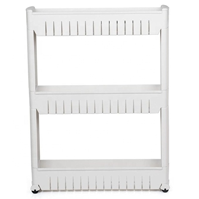 Plastic Household Portable Rack 3-layers Storage Shelf