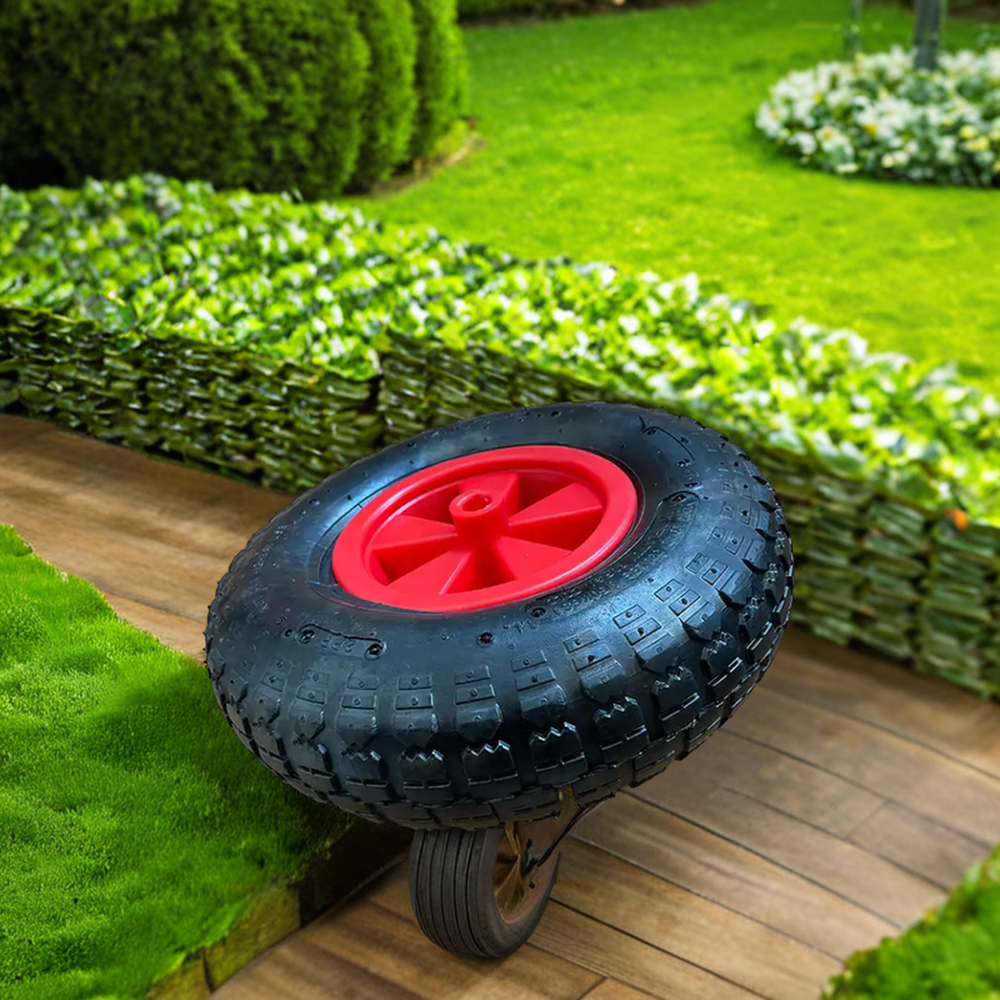 3.00-4 3.50-4 Air Pneumatic Inflatable Rubber Tire Wheel for Hand Truck Trolley Lawn Mower Spreader Wheelbarrow