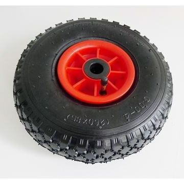 3.00-4 3.50-4 Air Pneumatic Inflatable Rubber Tire Wheel for Hand Truck Trolley Lawn Mower Spreader Wheelbarrow