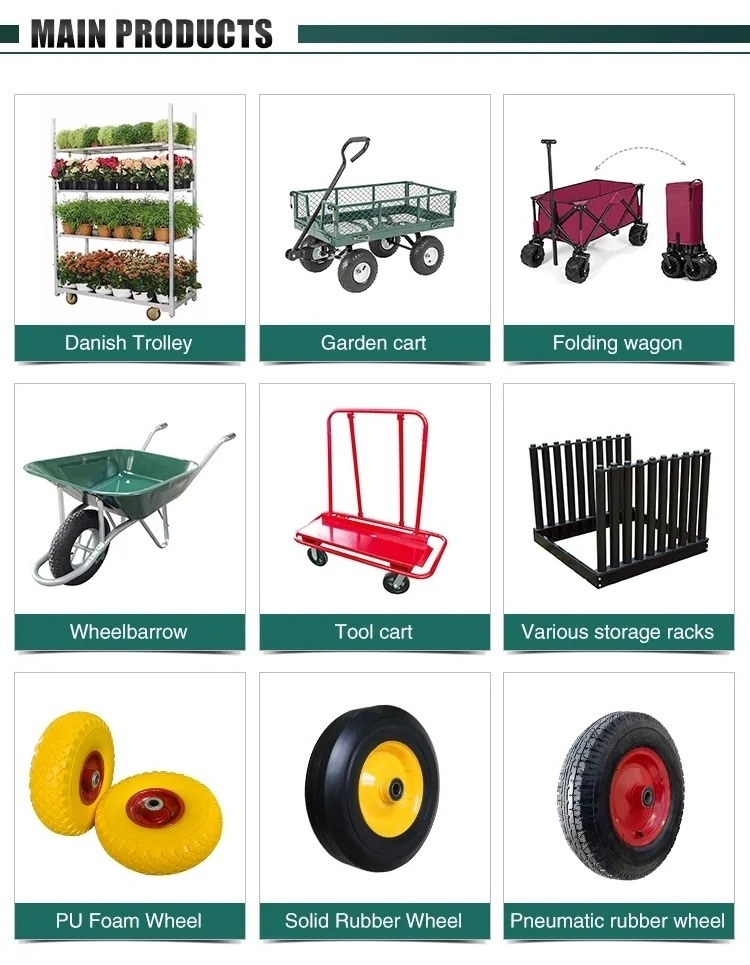 Wheelbarrows Garden Pneumatic Tire wheelbarrow  Wheel 3.50-8 Wheelbarrow Pneumatic wheel