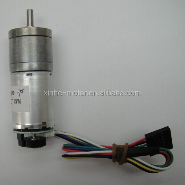 GM370 25mm 6v 12v dc gear motor reversible with 48CPR encoder used in robots