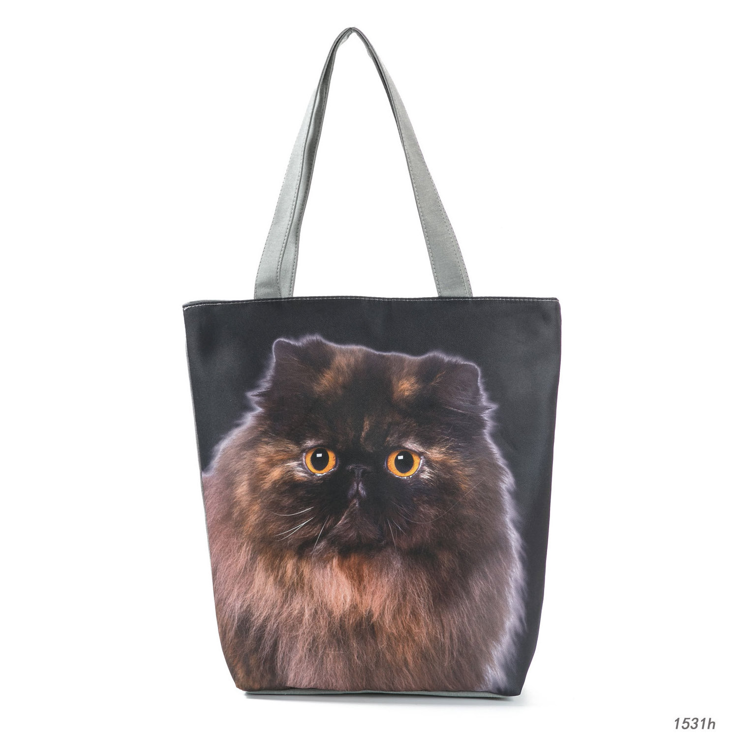 Miyahouse Animal Design Cute Cat Dog Printed Handbag Woman Tote Canvas Bag Beach Casual Shoulder BagsTop-Handle Bags