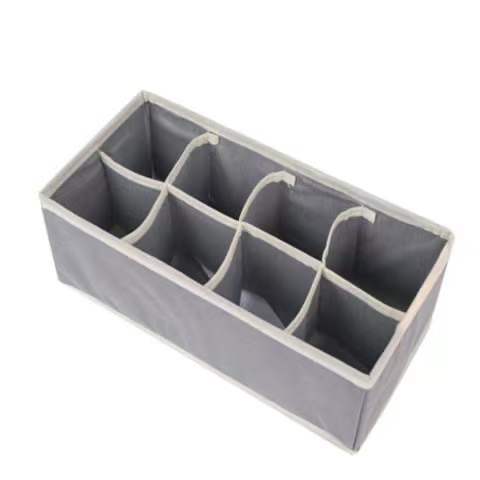 Non Woven Foldable Closet Organizer Box For Recycle Non Woven Underwear Bra Socks Storage Drawer With Divider